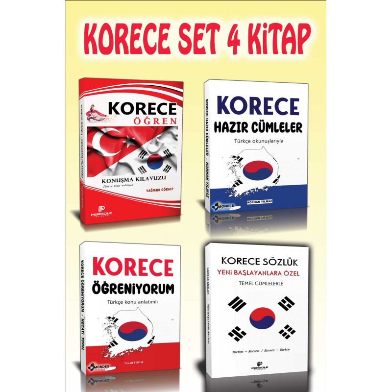 Korece Öğrenme Seti 4 Kitap
